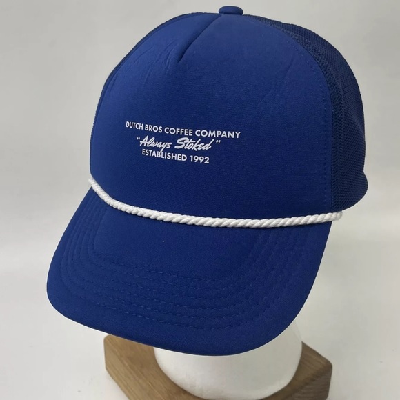 Dutch Bros Blue Snapback Trucker Hat “Always Stoked” 1992 - Picture 10 of 11
